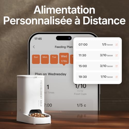 Thumbnail 2 de PETKIT Distributeur Automatique pour Chats et Chiens – Réserve 3L, WiFi 2,4 GHz, Bol Acier Inoxydable
