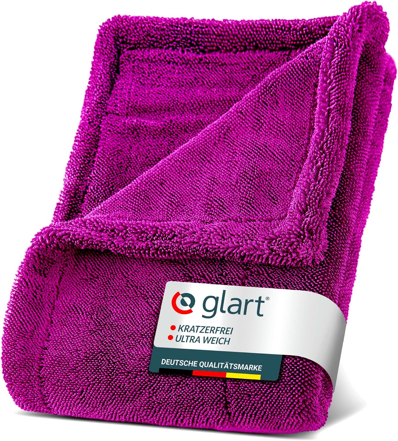Detalle de Glart 44TW8P Twist Auto Trockentuch XXL 80x55 cm – Mikrofaser, fusselfrei, kratzschutz