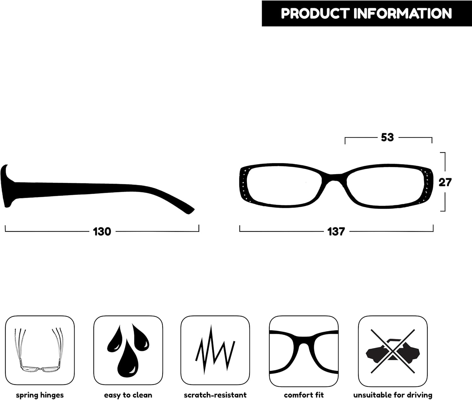 Thumbnail 3 de OPULIZE Lesebrille im Designer-Stil „Schwarzer und Lila Diamonte“ (2er-Set) mit Stärke +1,50