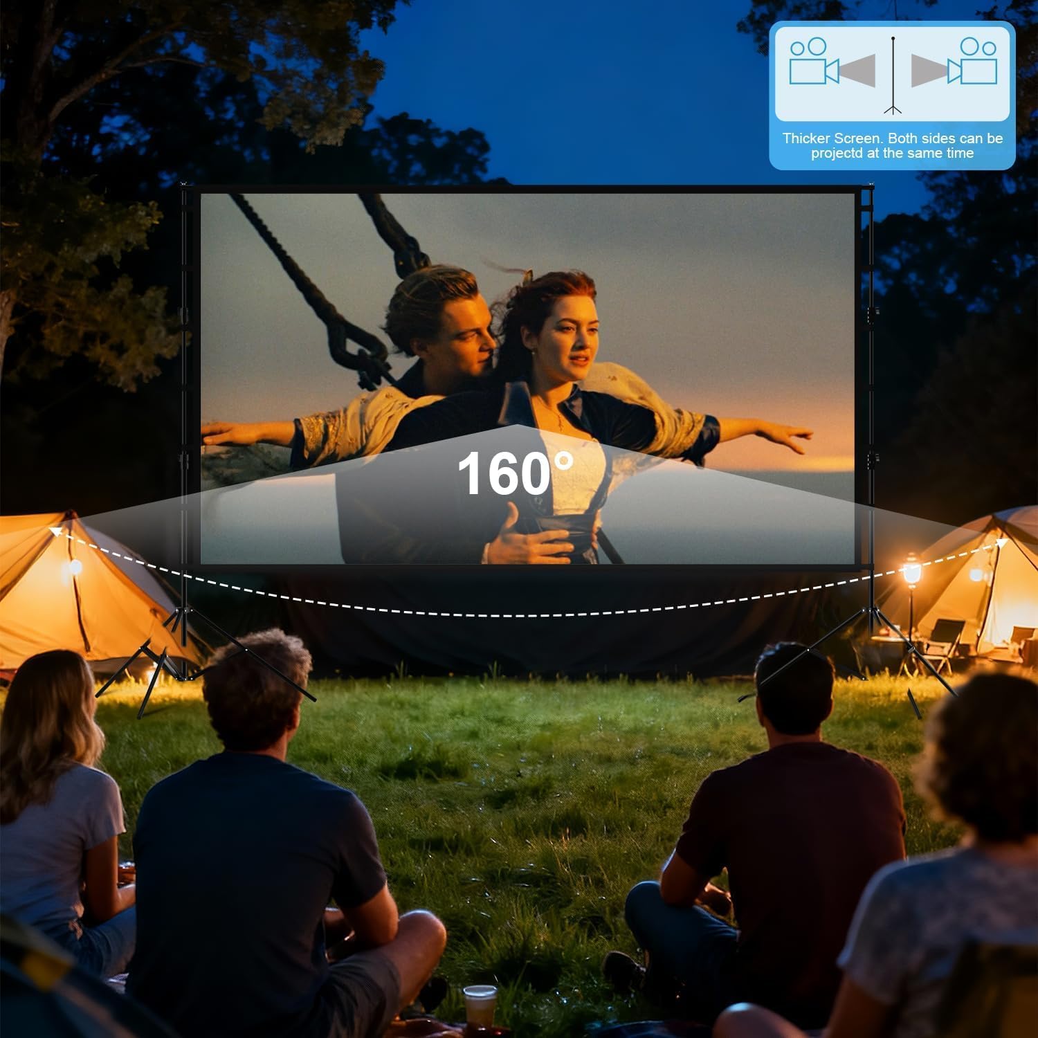 Thumbnail 5 de ACSTAB Projector Screen, 150-Inch