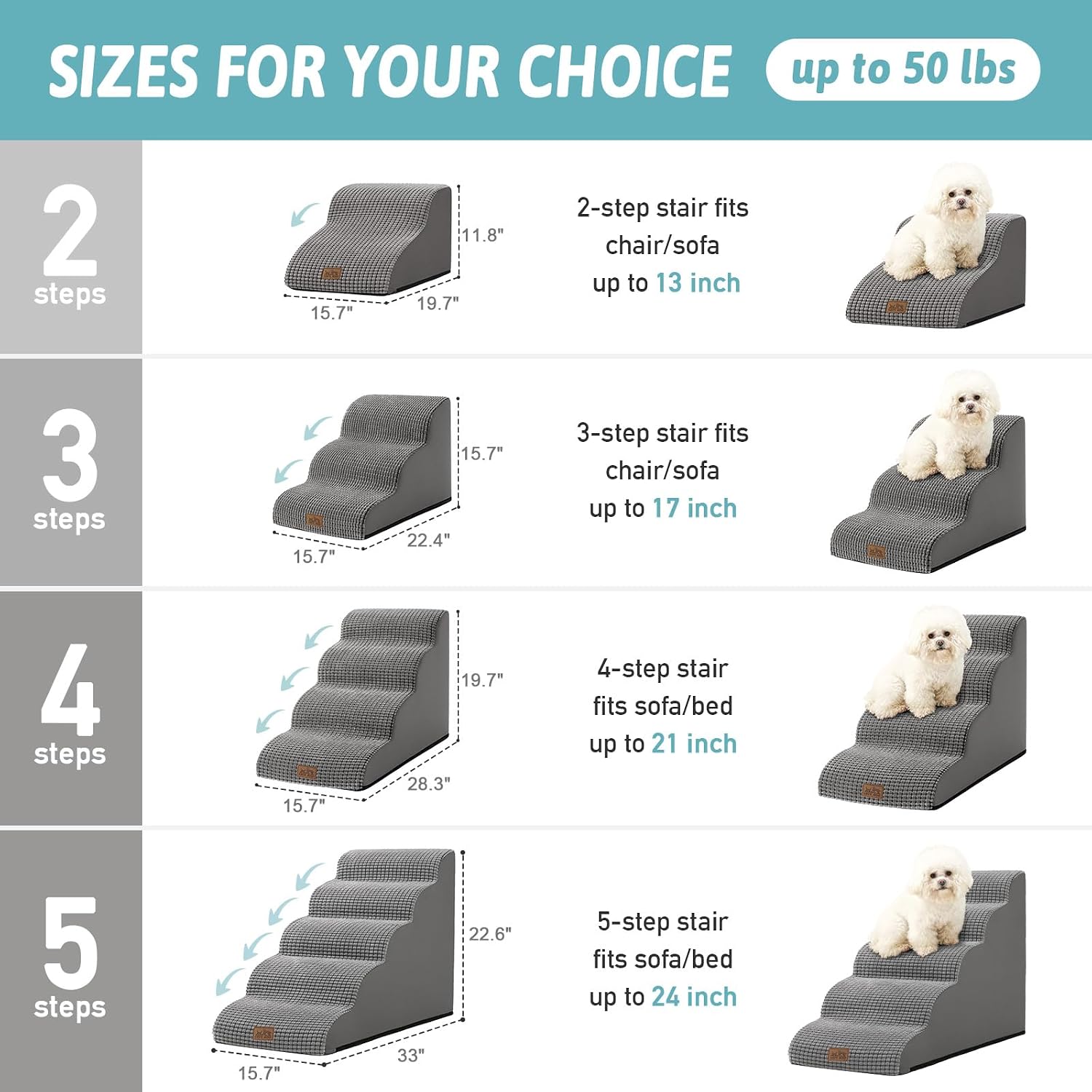 Thumbnail 1 de COZY KISS Hundetreppe 5 Stufen 57 cm