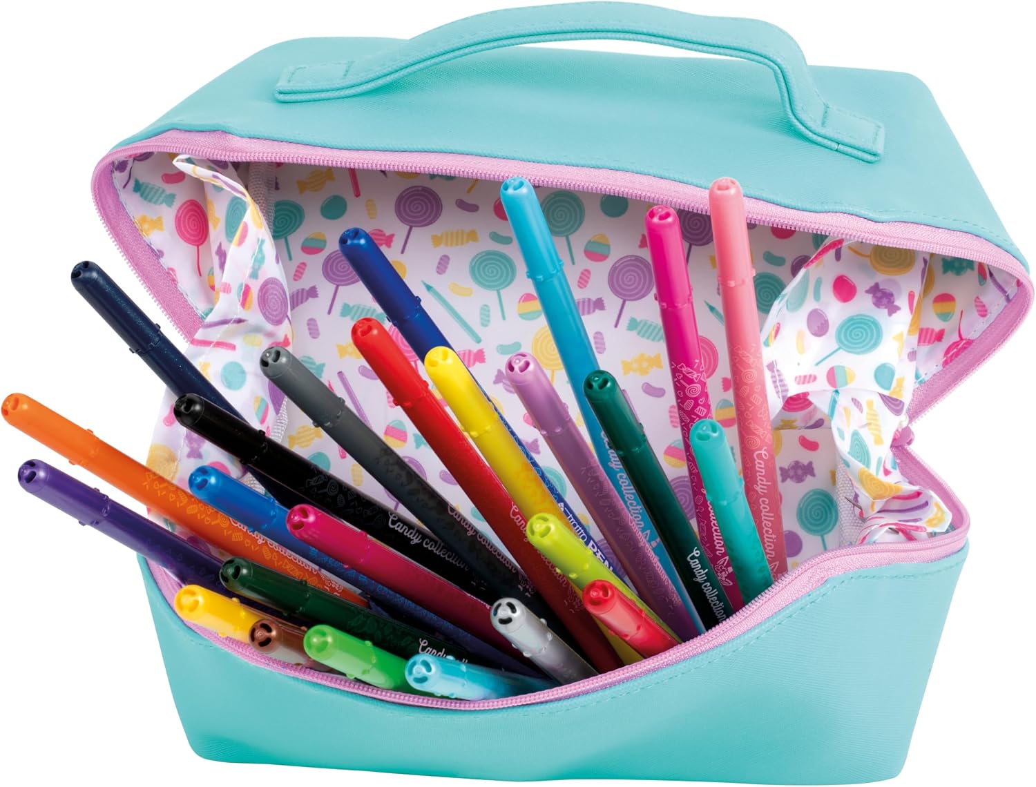 Detalle 2 de Tratto PEN Candy Collection trousse 24 pz: edizione Candy World, 2 misure colorate e riutilizzabili
