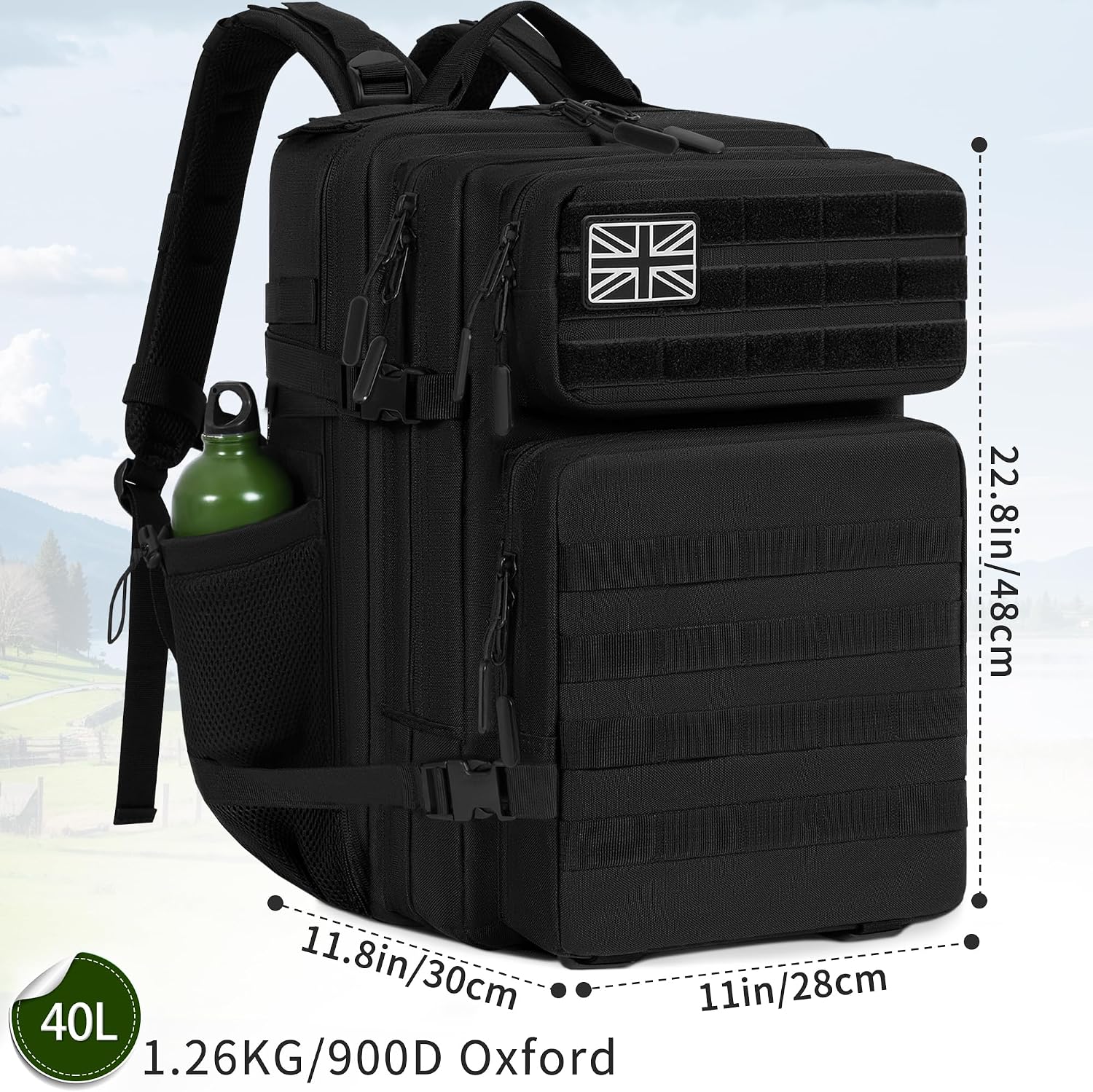 Thumbnail 1 de Military Tactical Backpack 40L/45L MOLLE Rucksack for Outdoor Use