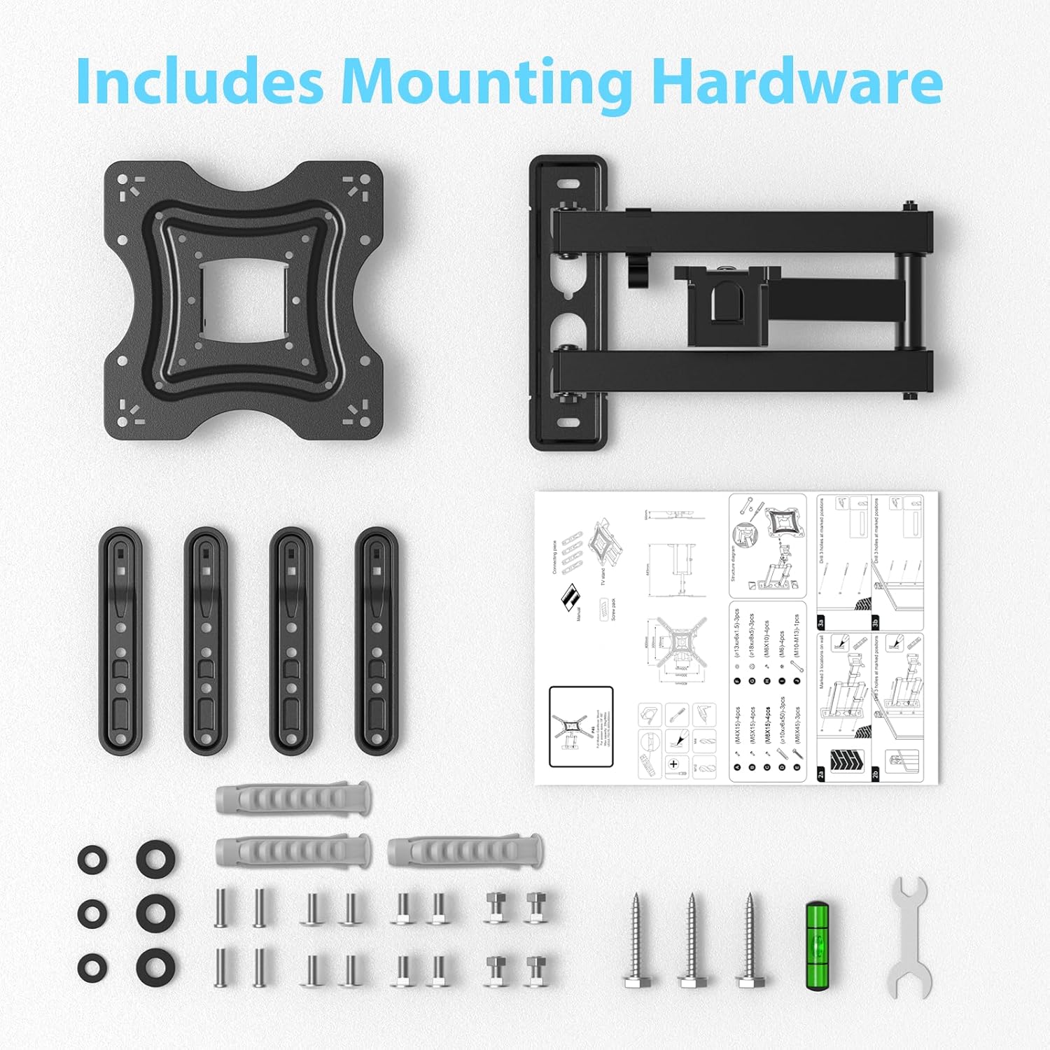 Thumbnail 6 de Gkyet Full Motion TV Wall Mount 17" Extension