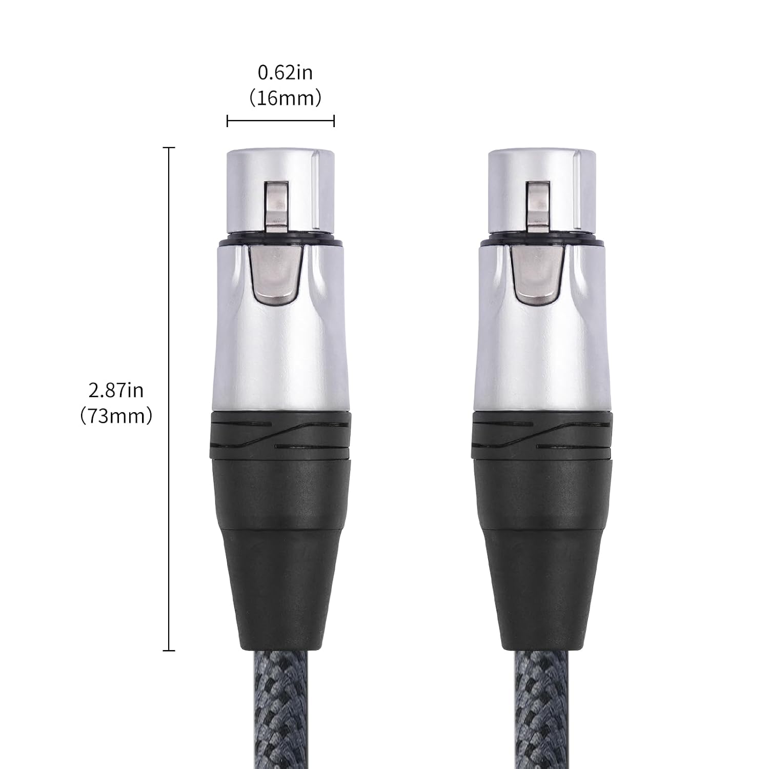 Thumbnail 6 de HUALEU GY5FF-180 5-Pin DMX512 XLR Cable, 6 ft, 2-Pack