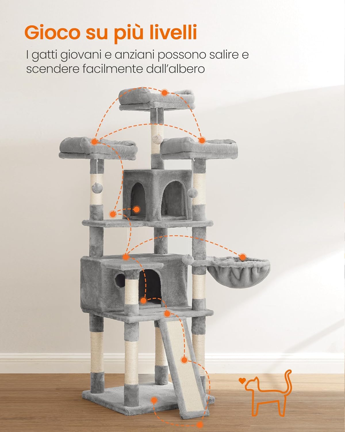 Detalle de Feandrea Tiragraffi per Gatti XXL 162 cm