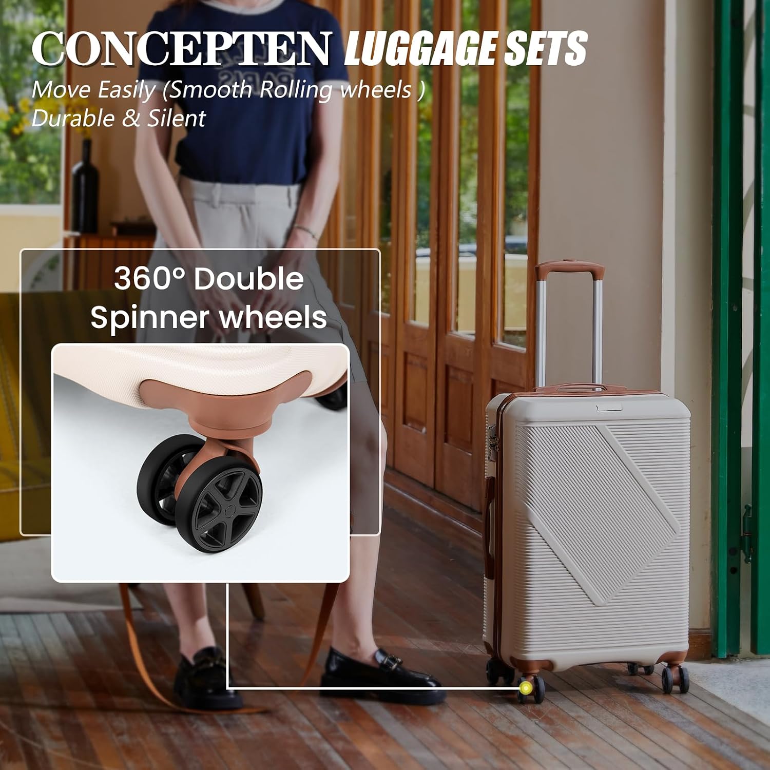 Detalle 2 de CONCEPTEN Hardside Luggage Set 20-Inch