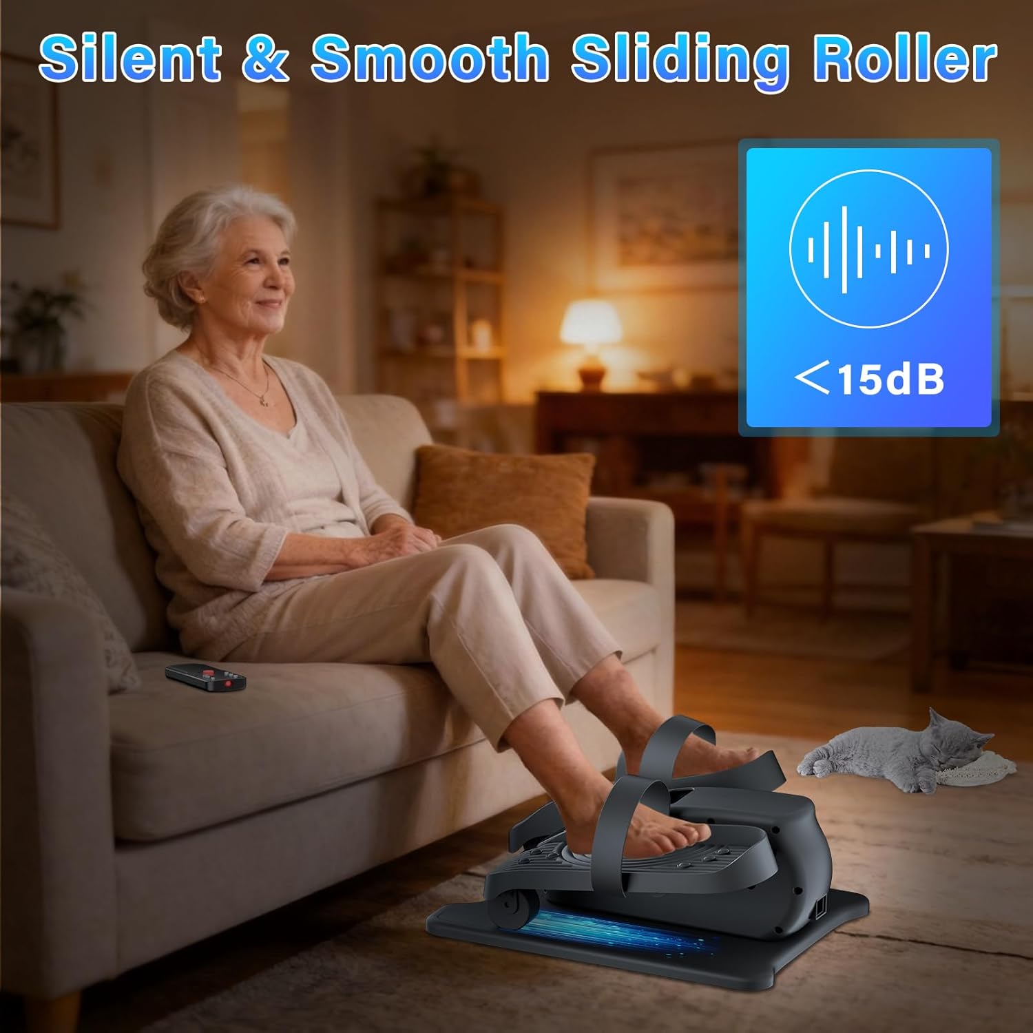 Thumbnail 4 de TODO Mini Under Desk Elliptical Machine with Remote Control (12 Speed Levels)