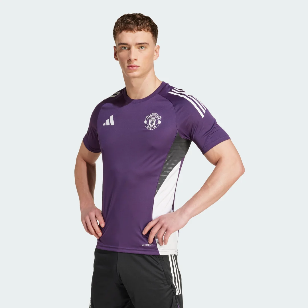 Detalle de Camiseta entrenamiento Manchester United Tiro 25 Competition de Adidas - color violeta
