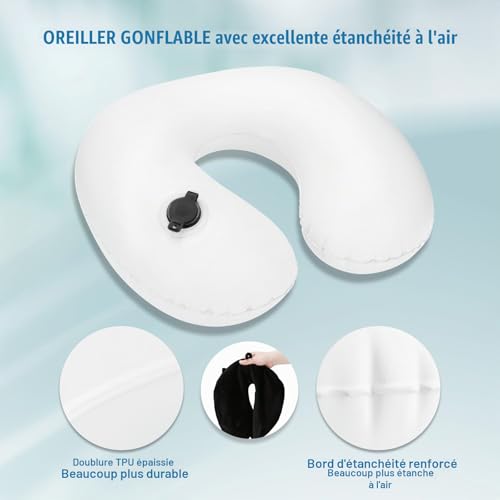 Thumbnail 7 de Cирorld Coussin de Voyage Gonflable pour Avion – Oreiller de Nuque Ultraléger, Ensemble Complet