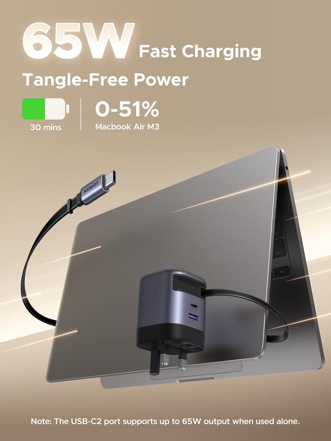 Thumbnail 1 de UGREEN Nexode 65W USB C charger