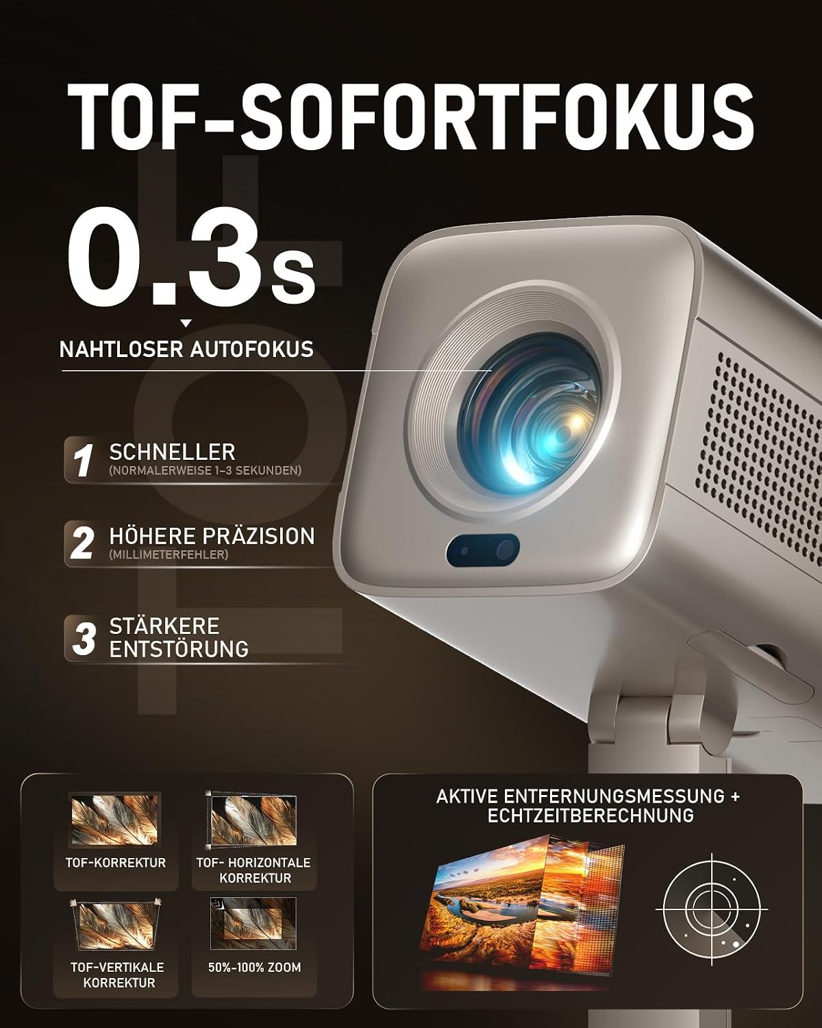 Thumbnail 4 de VOPLLS TOF Smart Mini Beamer 28000 Lumen Projektor 🎥