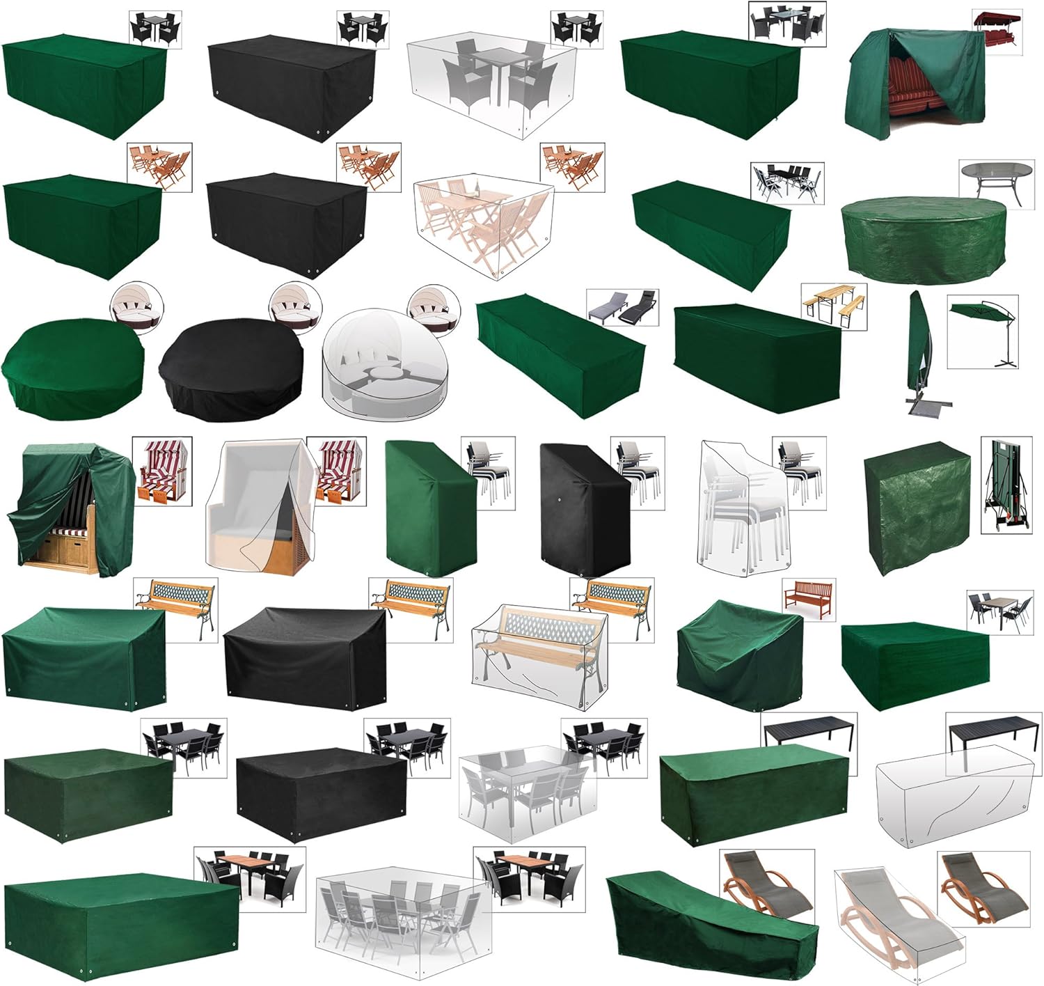 Thumbnail 5 de WOLTU Housse de protection pour balancelles en PE 150x215x150 cm, anti-UV et imperméable