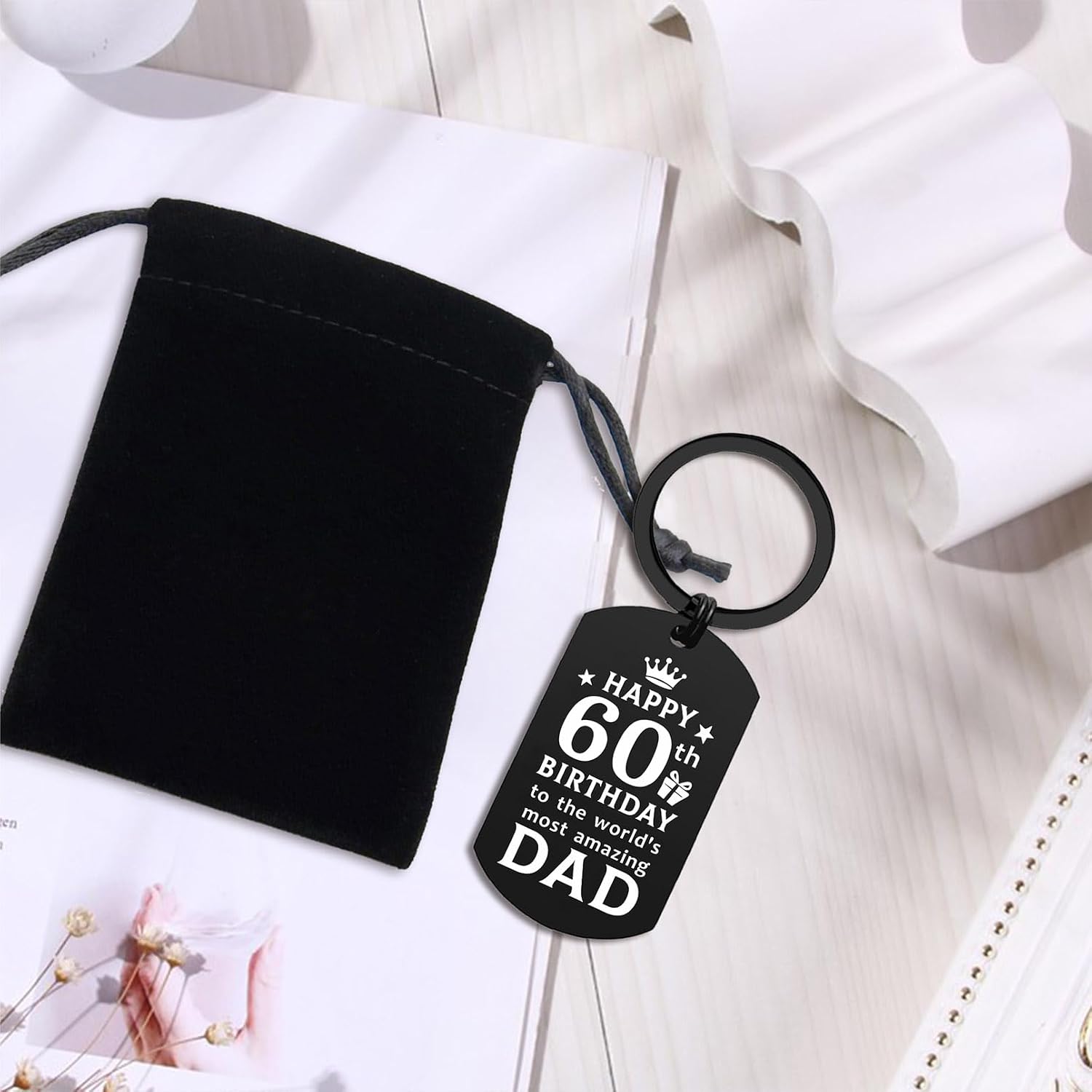 Thumbnail 5 de ENGZHI Dad 60th Birthday Keychain