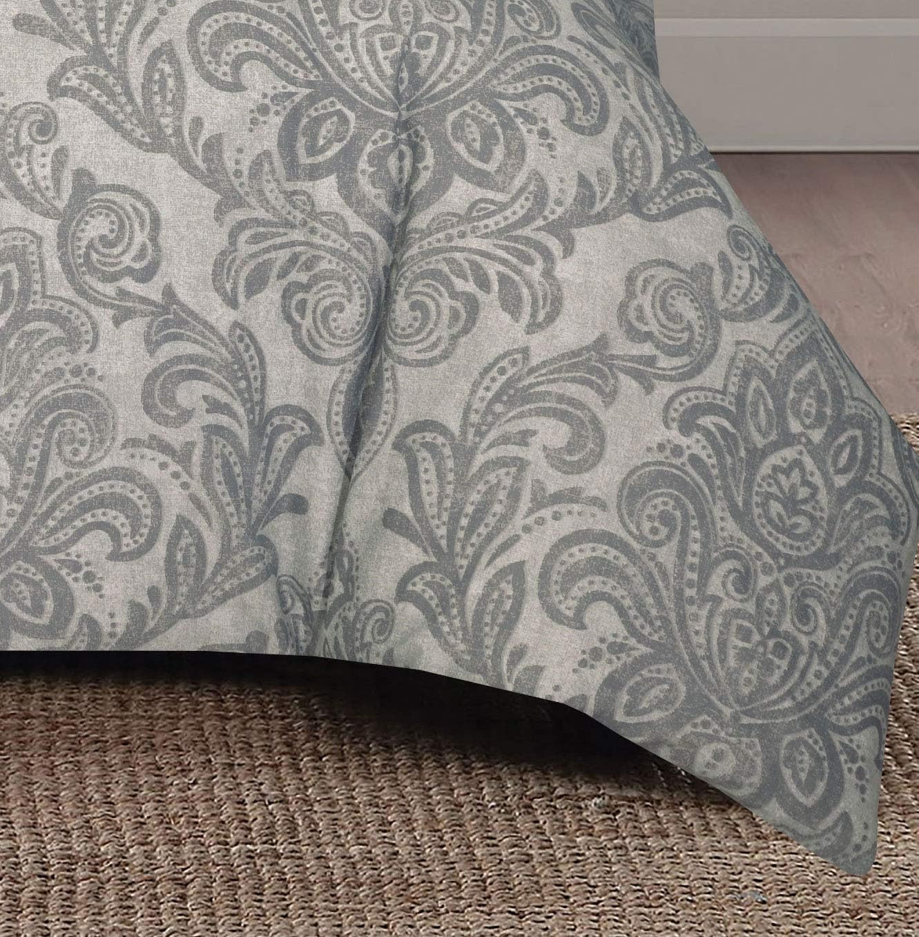 Thumbnail 4 de Prime Linens Brushed Microfibre Duvet Cover Set – 4 Pieces in Grey (King)