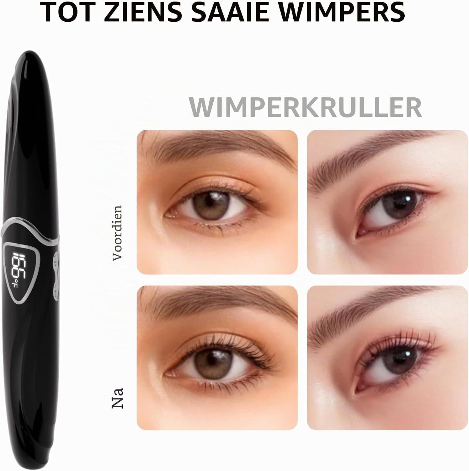 Thumbnail 1 de EYECURL S600 verwarmde wimperkruller met instelbare temperatuur en led-display
