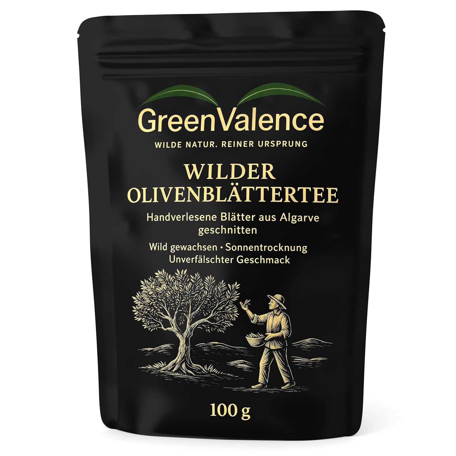 Thumbnail 6 de GreenValence Wilder Olivenblättertee (250 g) – handverlesene, sonnengetrocknete Olivenblätter aus der Algarve