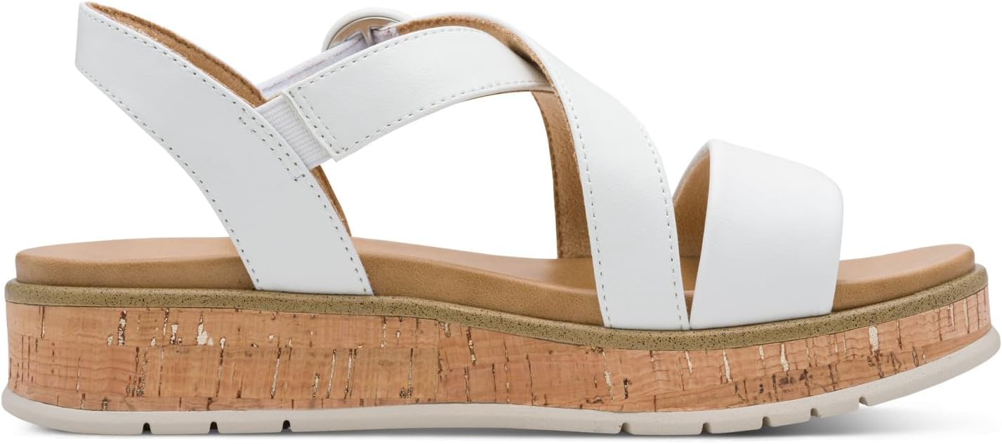 Detalle de MARCO TOZZI Damen Sandale – weiches Feel Me Fußbett, vegan, mit MT Soft Lining