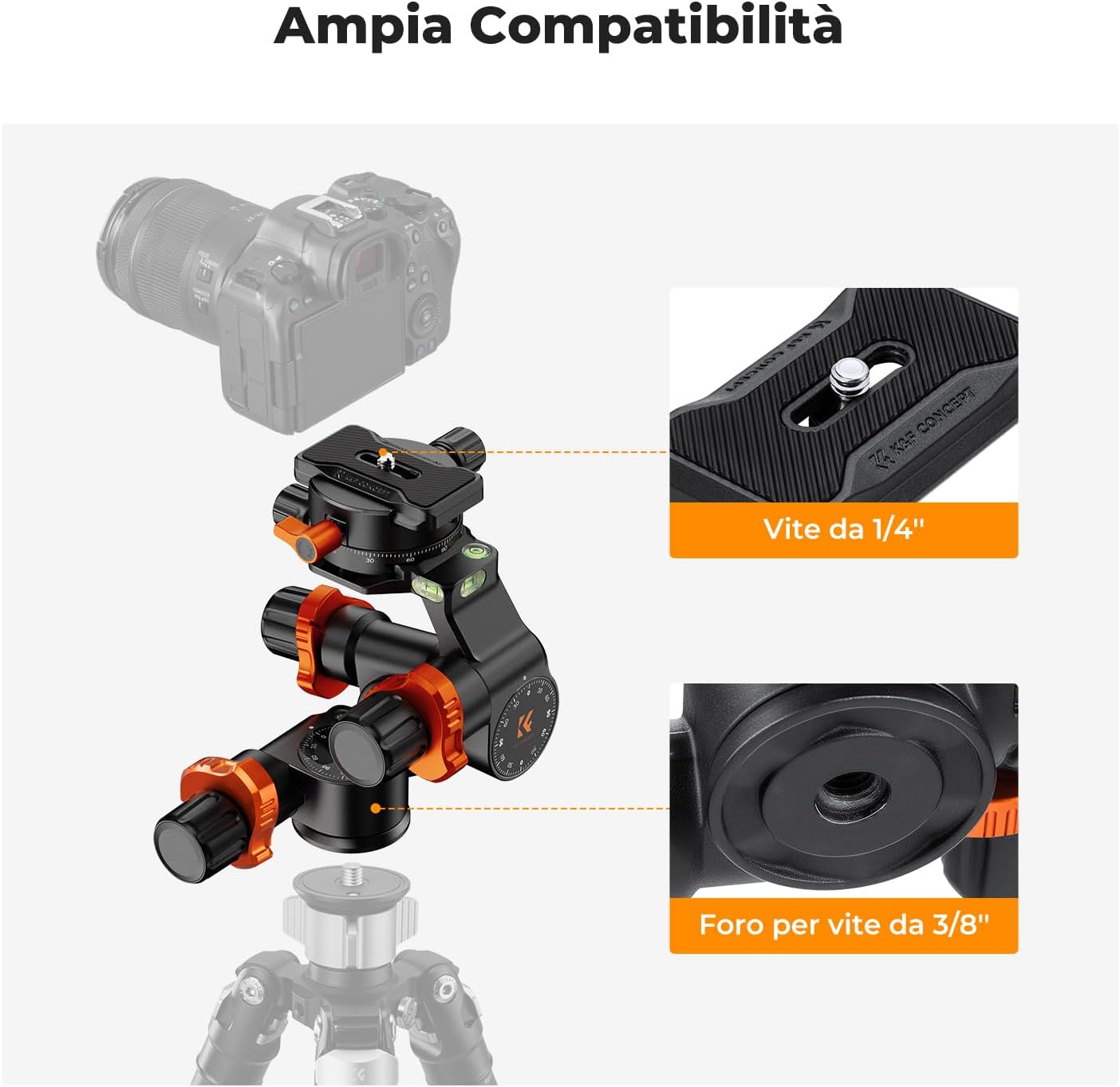 Thumbnail 5 de K&F Concept GD-3W Testa 3 Vie 6 kg