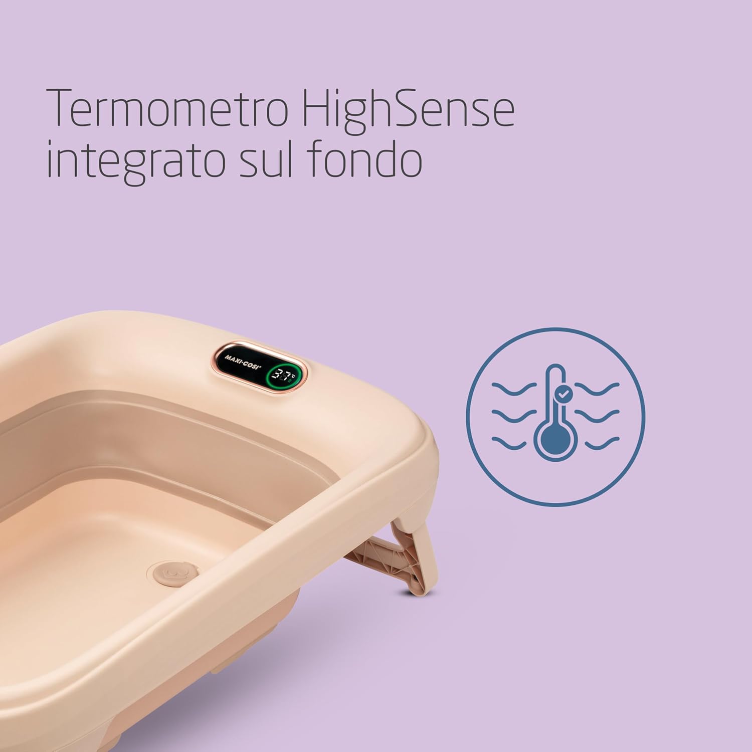 Detalle de Maxi-Cosi Indigo Vaschetta Bagnetto Neonato Pieghevole: sicura, comoda e facile da trasportare