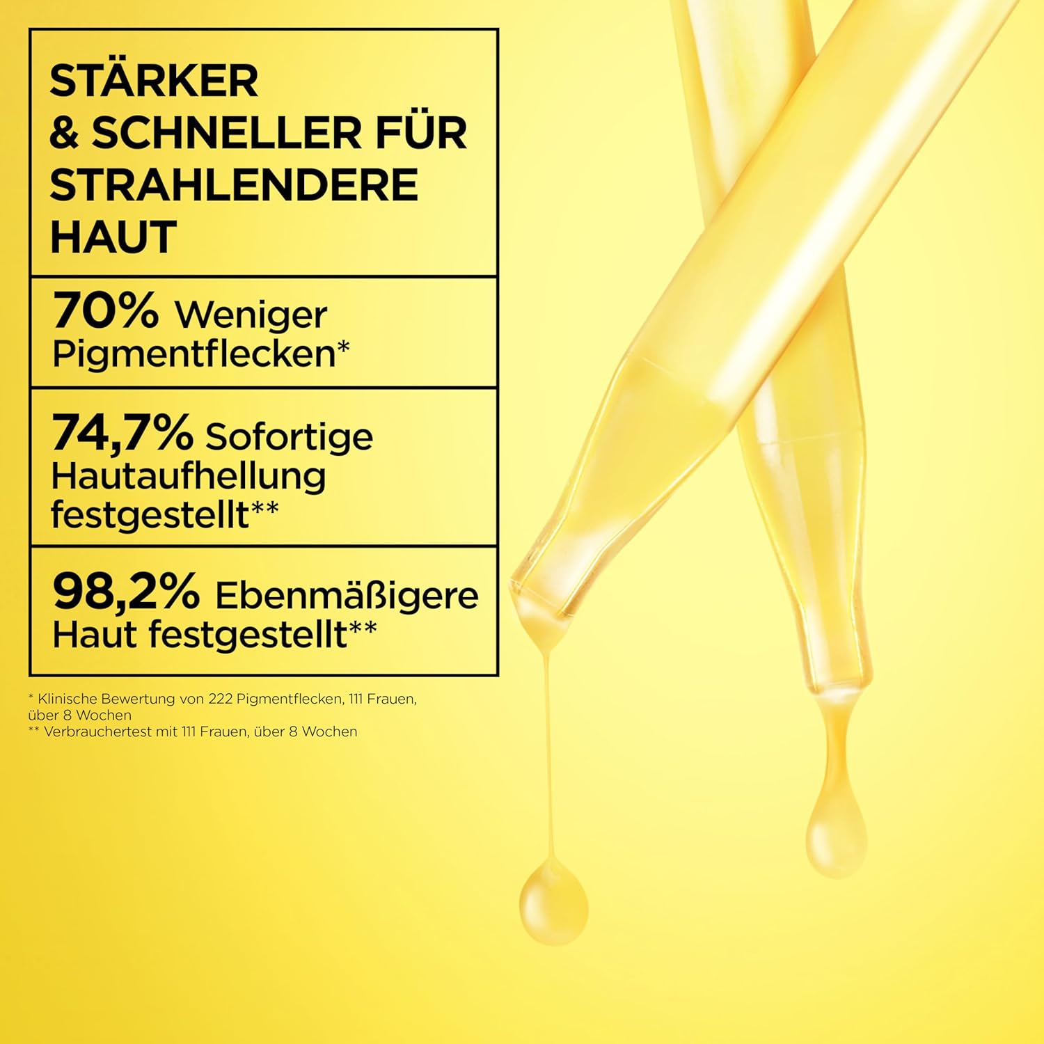 Detalle de Garnier Vitamin C Serum gegen Pigmentflecken – Glow Booster mit 4% Vitamin C (30 ml)