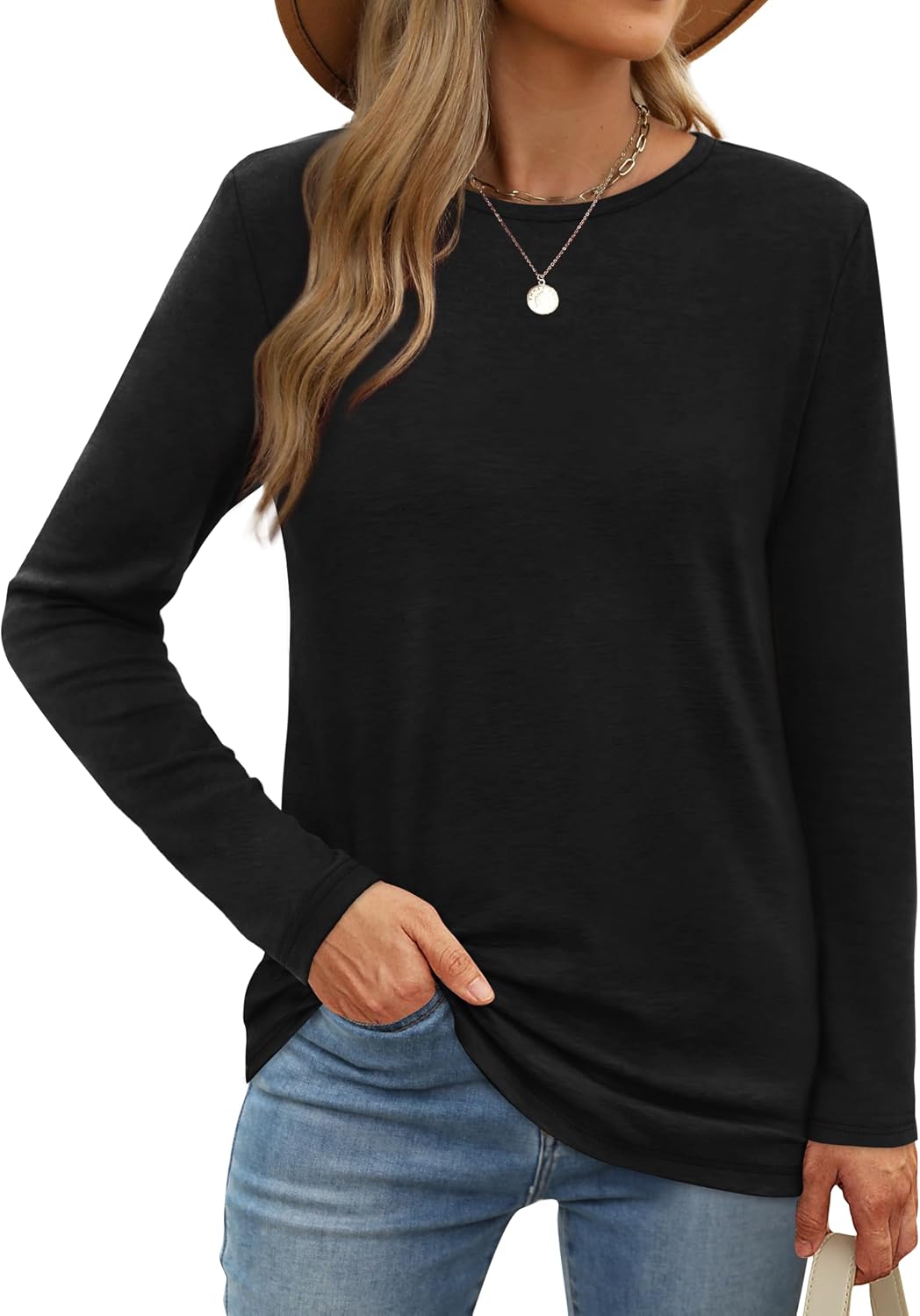 Detalle de XIEERDUO Long Sleeve Tops for Women UK – Crew Neck Sweatshirt, Autumn Stripe Edition