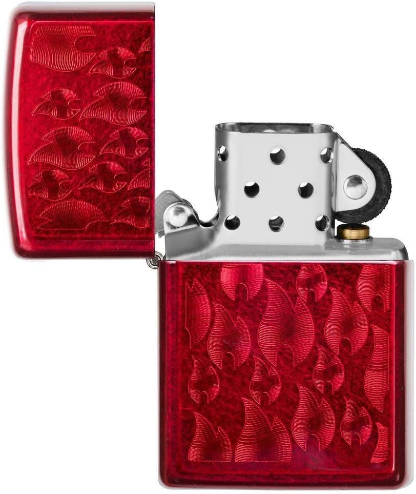 Detalle 2 de Zippo zapalniczka sztormowa z motywem płomieni, czerwona Candy Apple Red