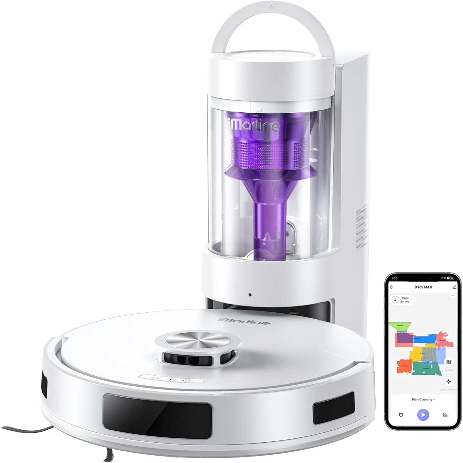 Detalle de Robot Vacuum and Mop, 18,000Pa Suction