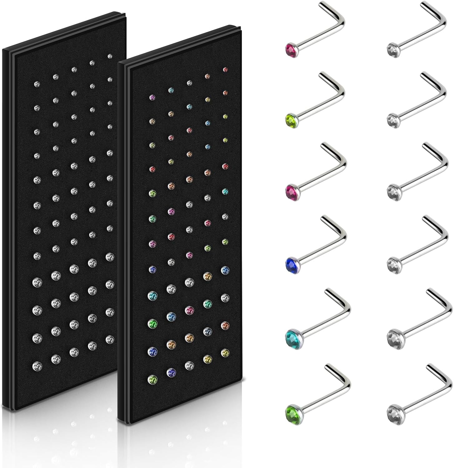 Thumbnail 3 de Aucuu 120Pcs Piercing Nariz Titanio 316L