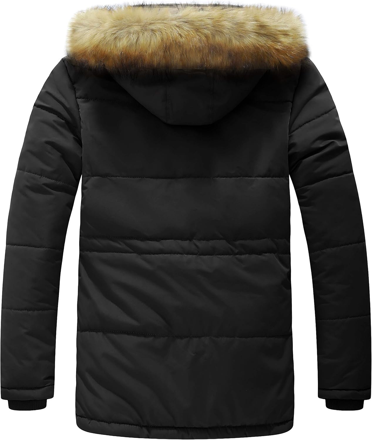 Thumbnail 2 de WenVen 9936 parkas för herr med bomullsskal, fleecefoder och huva