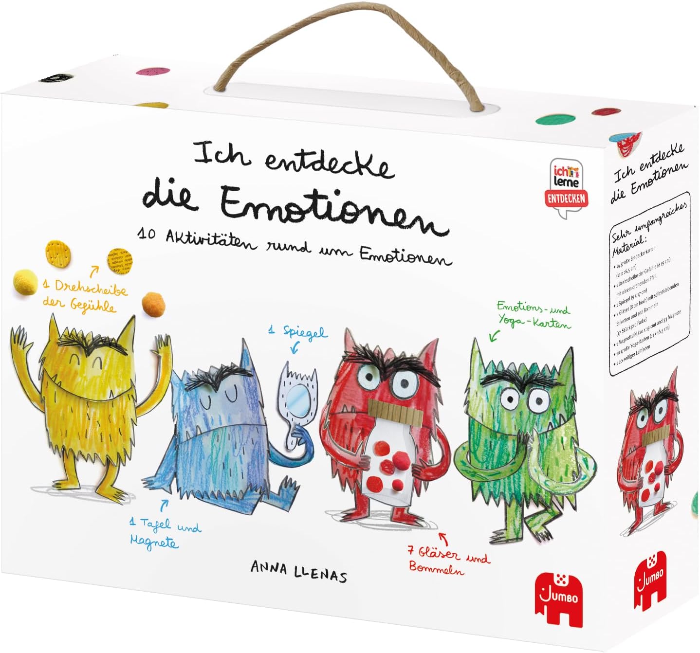 Jumbo 1110101623 – J’apprends à découvrir Les Couleurs Monster Learning Toys multicolore