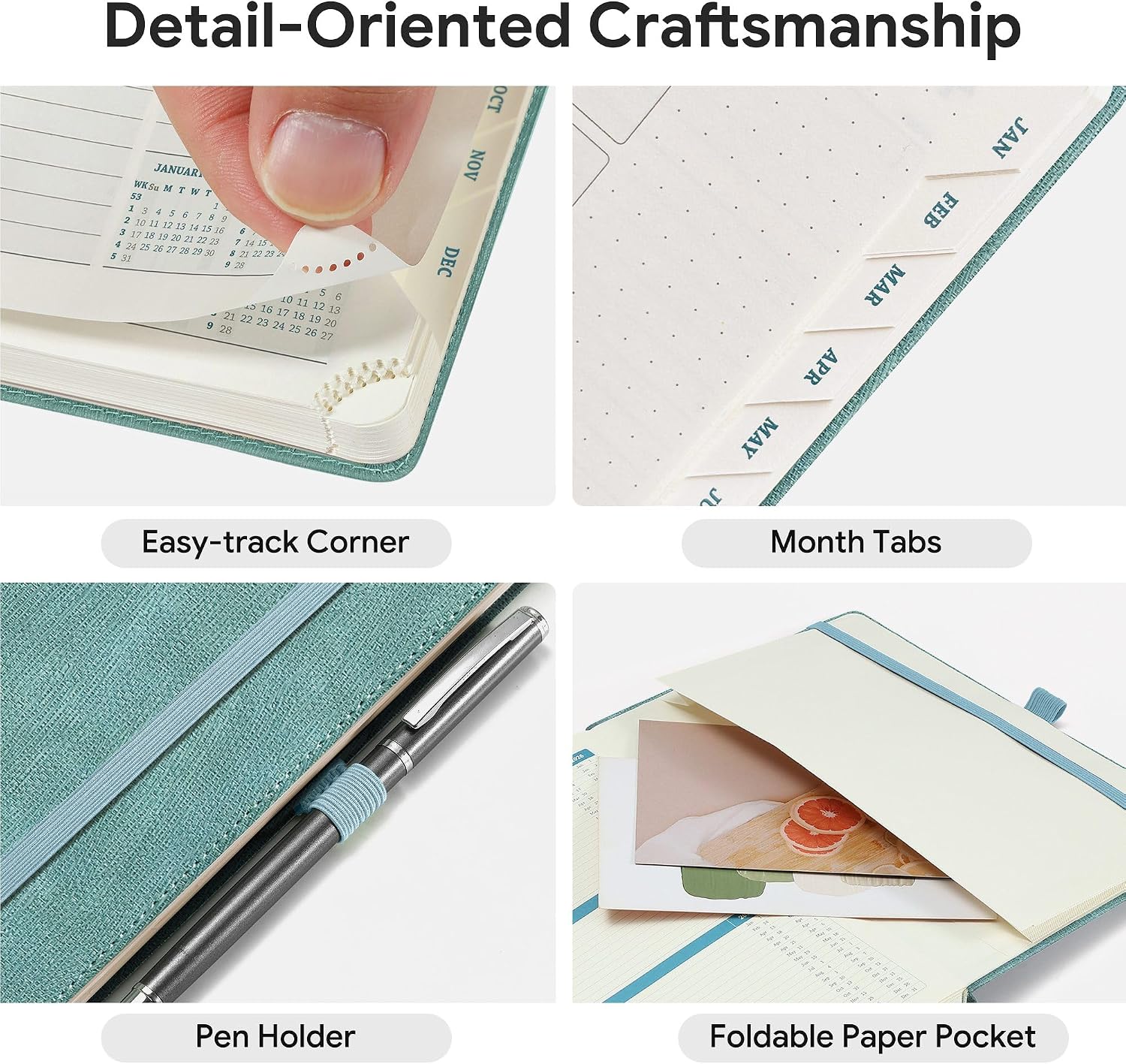 Thumbnail 5 de IN-LUXPRO Academic Diary 2026-2027: Week to View, A5 Medium, Sky Blue PU Leather