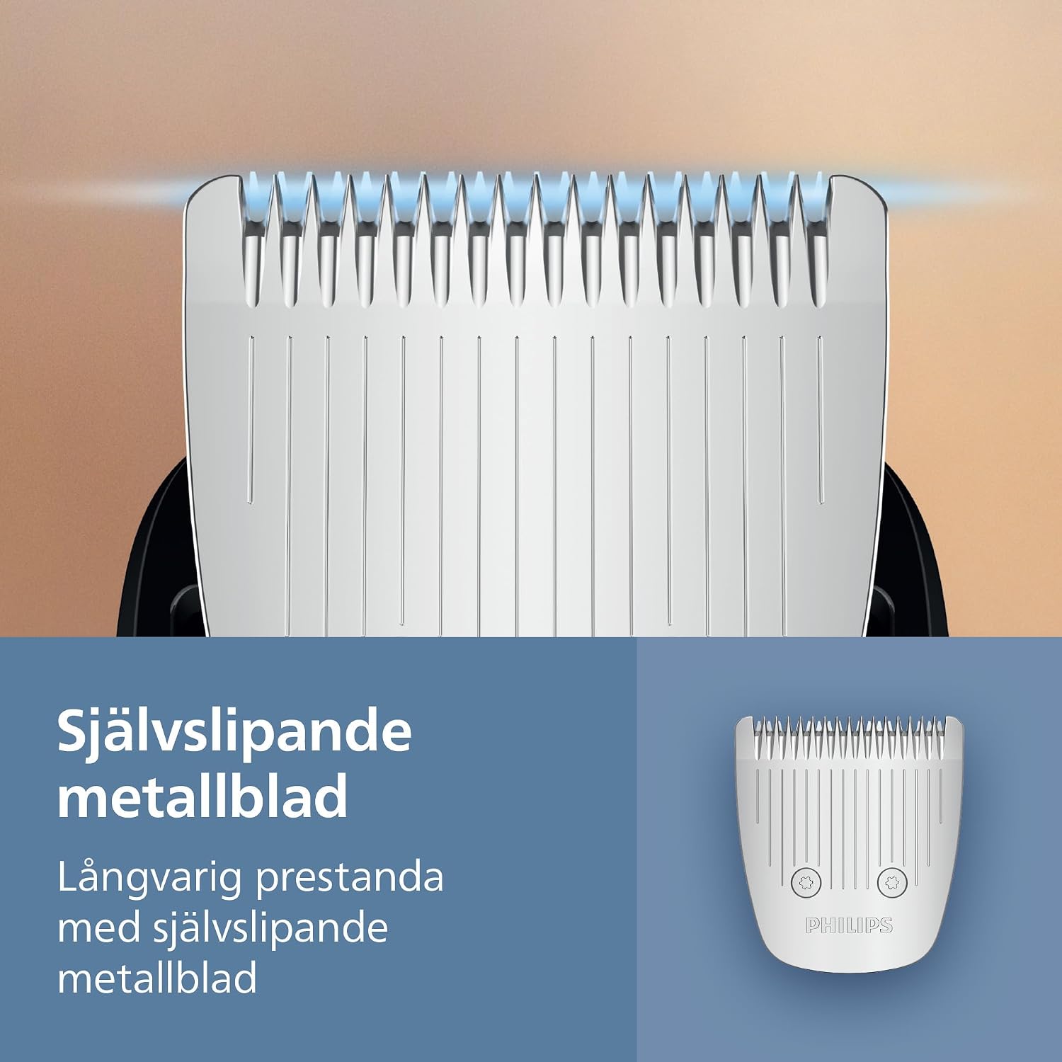 Detalle 1 de Philips Beard Trimmer series 3000 BT3660/15 – skäggtrimmer med 40 längdinställningar