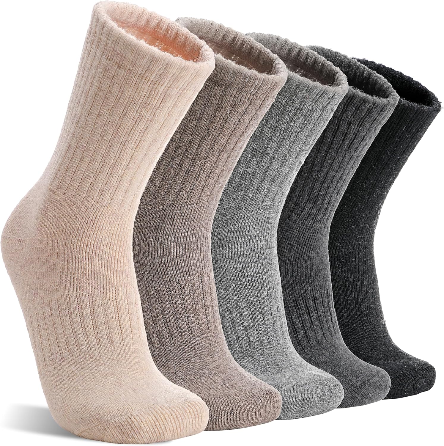 Detalle de MOGGEI Merino Wool Hiking Socks 5 Pairs