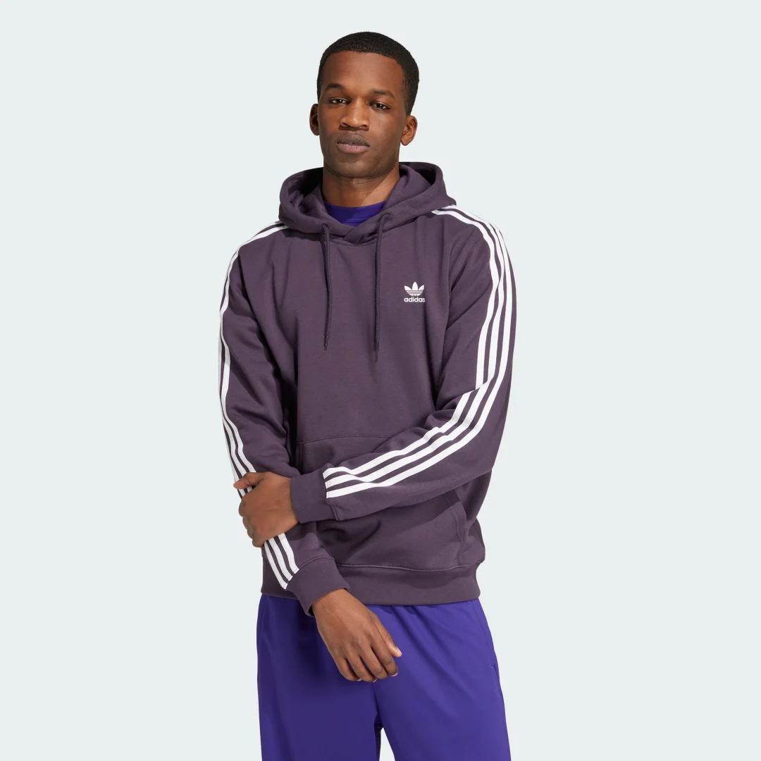 Detalle de Sudadera Adicolor Classics 3 bandas de Adidas (violeta)