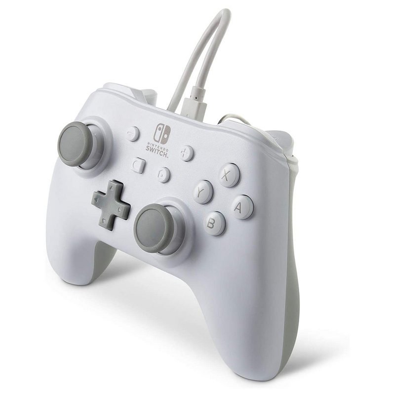Detalle 2 de Power A Mando con Cable Blanco Mate para Nintendo Switch – licencia oficial