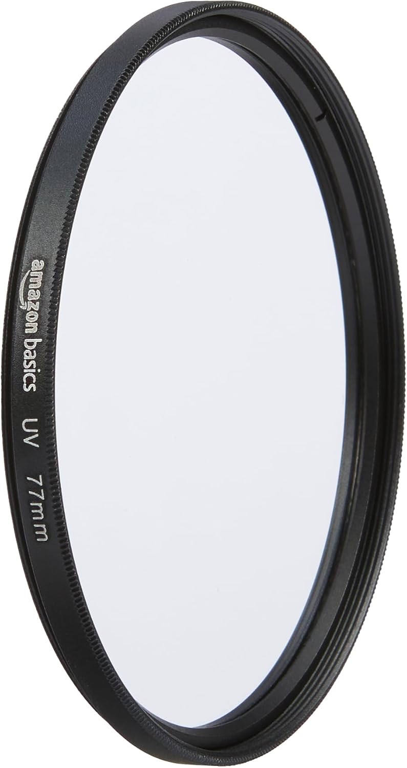 Detalle de Amazon Basics Filtre UV circulaire 77 mm : protection quotidienne pour objectif