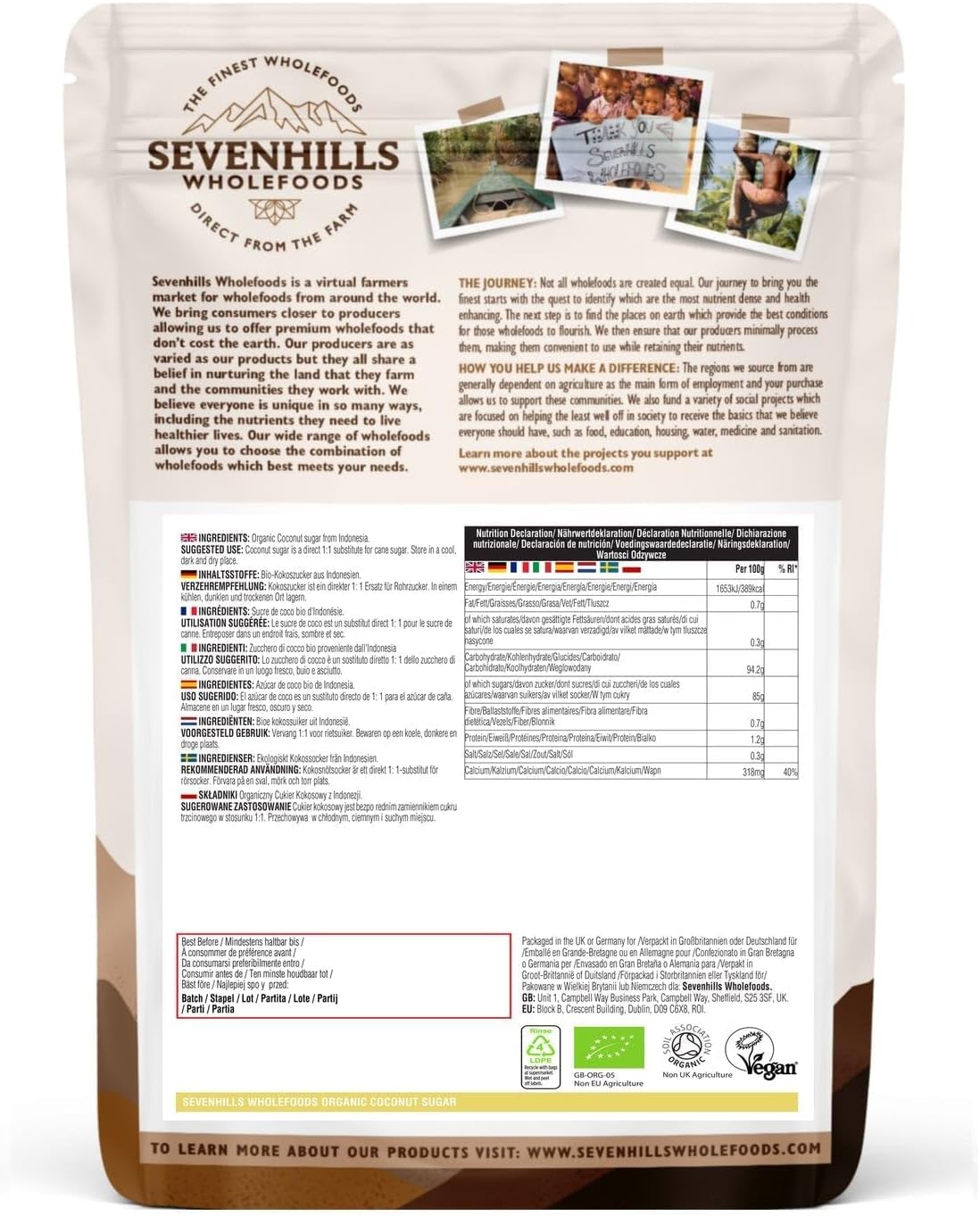 Thumbnail 5 de Sevenhills Wholefoods Zucchero di Cocco Bio 1,8 kg 🍯