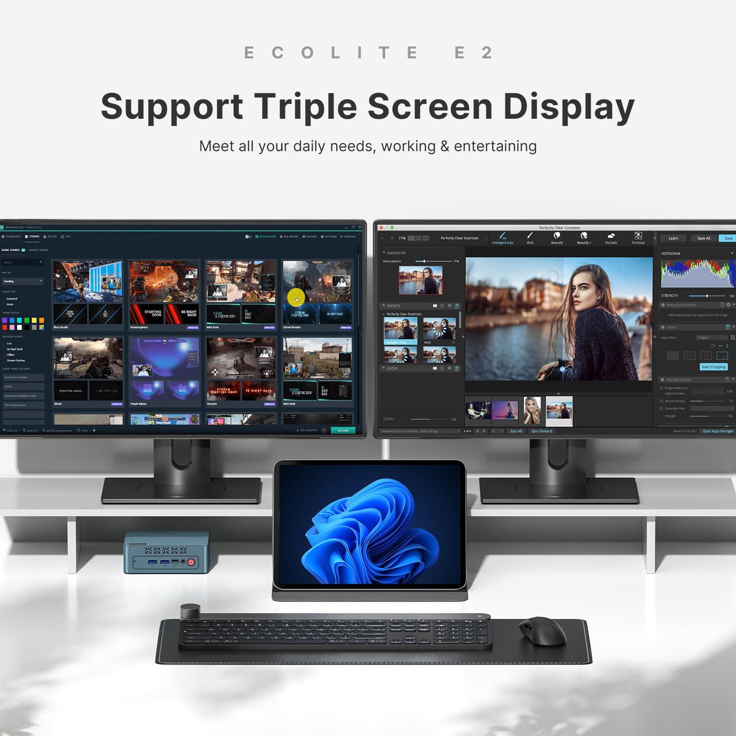 Thumbnail 5 de BOSGAME E2 Mini PC (Ryzen 5 3550H, 16GB RAM, 512GB NVMe) for Triple-Display Work and Home Use