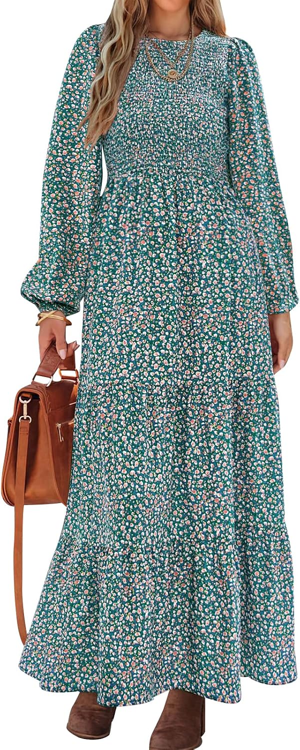 Detalle de PRETTYGARDEN Women's Floral Maxi Dress 2025
