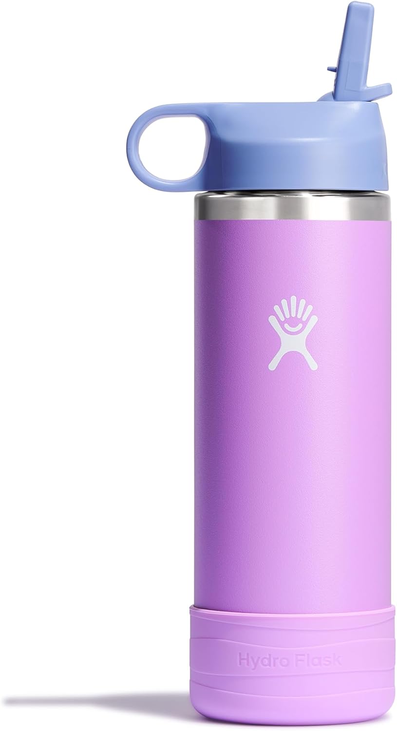 Detalle de Hydro Flask Kids Water Bottle for School - 18 oz (Anemone Purple)