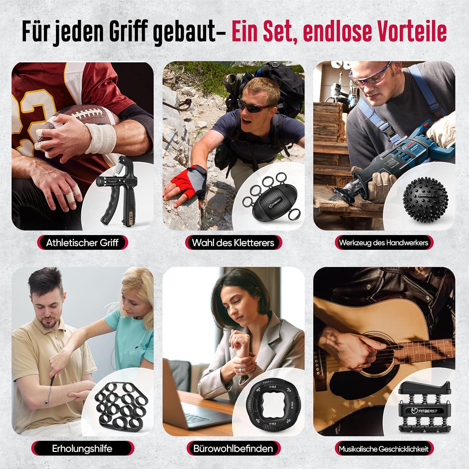 Thumbnail 6 de FitBeast Handtrainer Set 5–72,5 kg