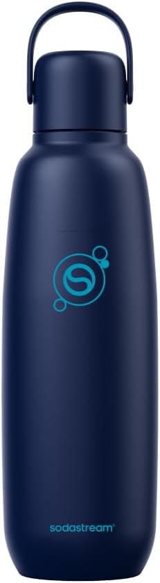 Detalle de SodaStream fizz&go COOL Edelstahlflasche 0,9 L – Blueberry, kompatibel mit DUO, E-DUO, TERRA, ART, ENSO