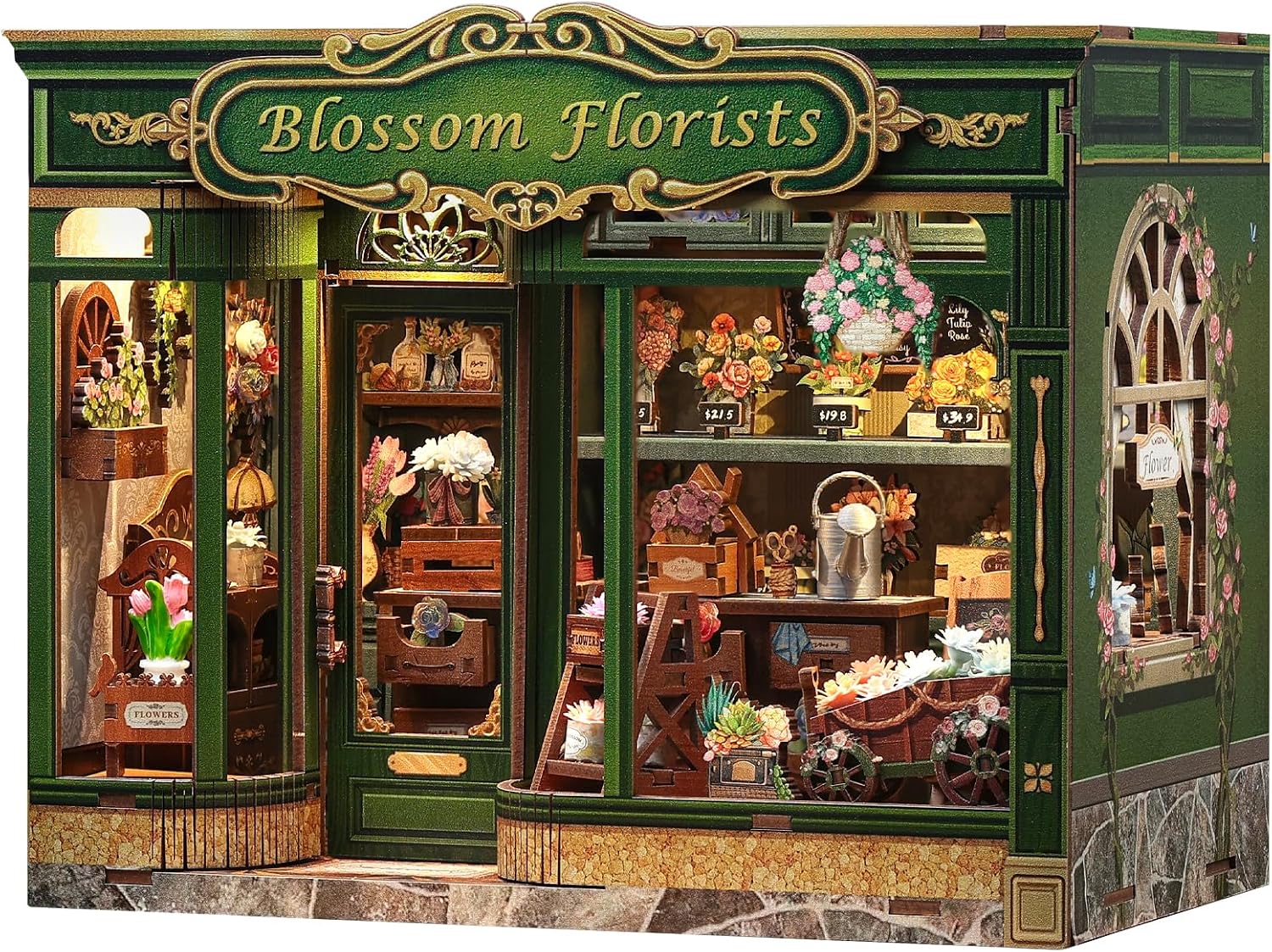Detalle de Fsolis Miniature Book Nook Kit Blossom Florists