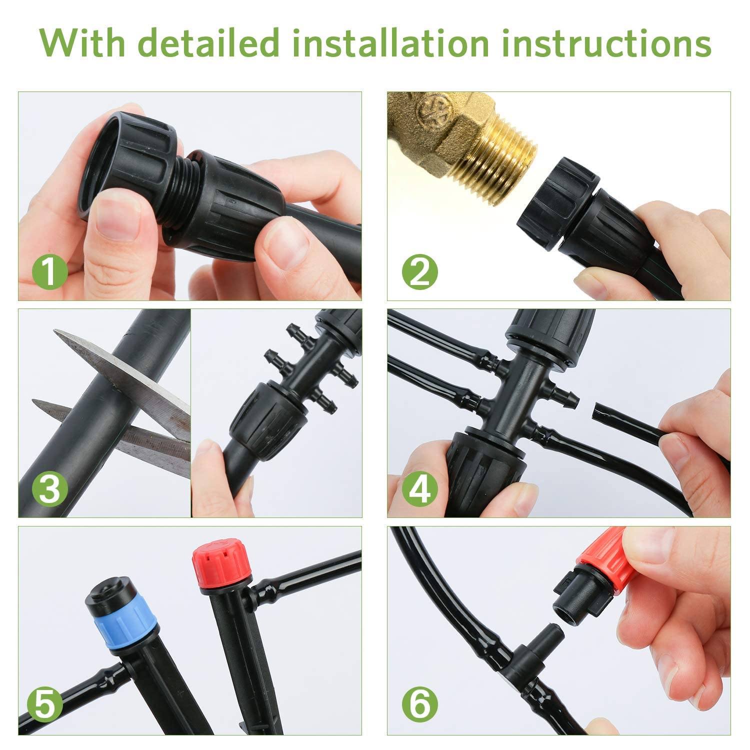 Detalle de MIXC 68M/226FT Drip Irrigation System Kit