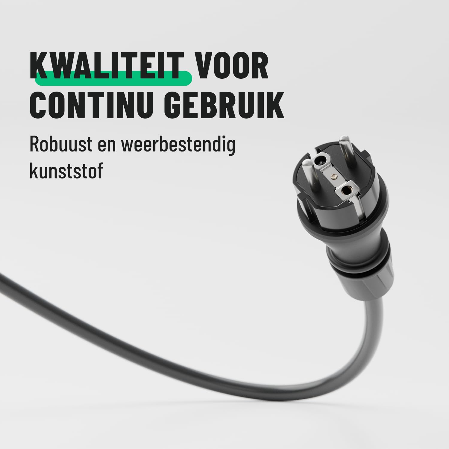 Detalle 2 de greate 501400 Schuko-stekker 230 V met IP54, trekontlasting en knikbescherming