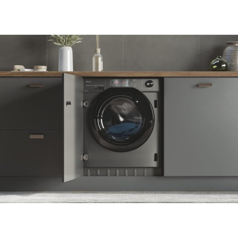 Detalle 2 de Haier HWQ90B416FWBR Lavadora integrable 9 kg