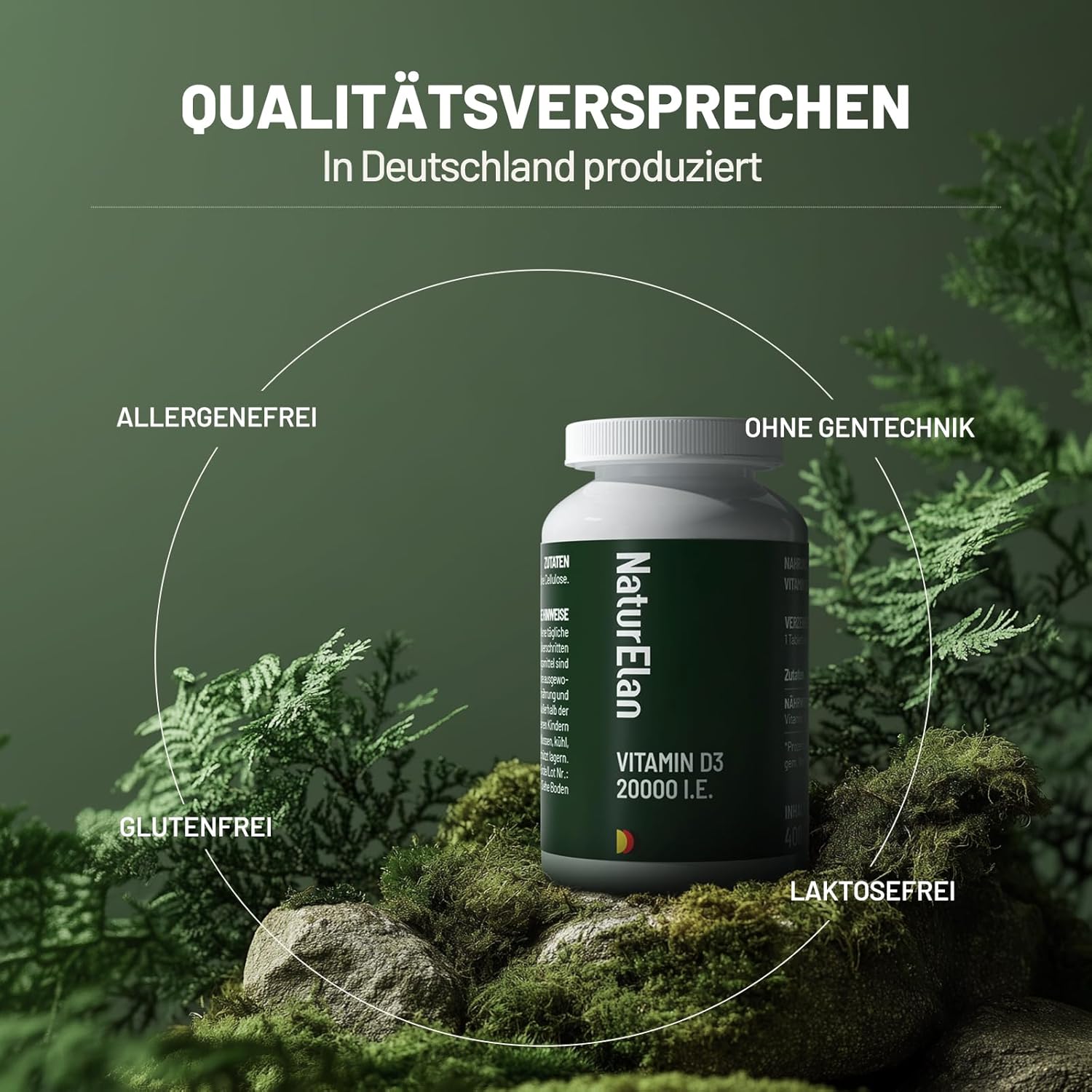 Thumbnail 3 de Vitamin D3 20.000 I.E. hochdosiert (400 Tabletten) – 1 Tablette alle 20 Tage, vegetarisch