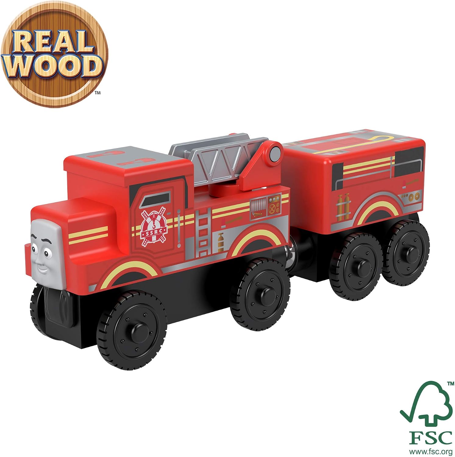 Detalle de Thomas & Friends GGG64 – drewniany pociąg Tomek z wagonikiem towarowym