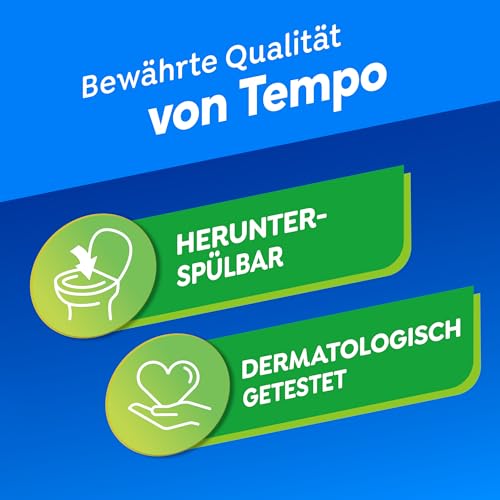 Detalle de Tempo Feuchte Toilettentücher "Sanft & Sensitiv" Megapack – 16 x 42 Tücher, Aloe Vera, pH-hautneutral, dermatologisch getestet
